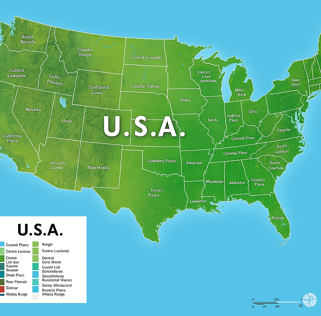Mapa EUA